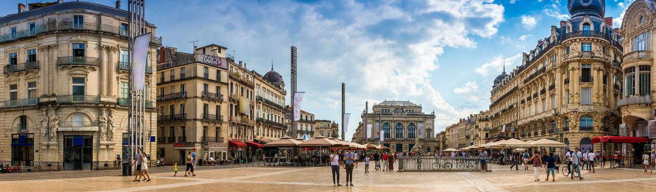 Place de la Comédie à Montpellier, Hérault, Languedoc en Occitanie
