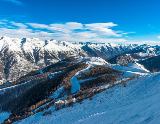 Le massif skiable des Alpes Maritimes